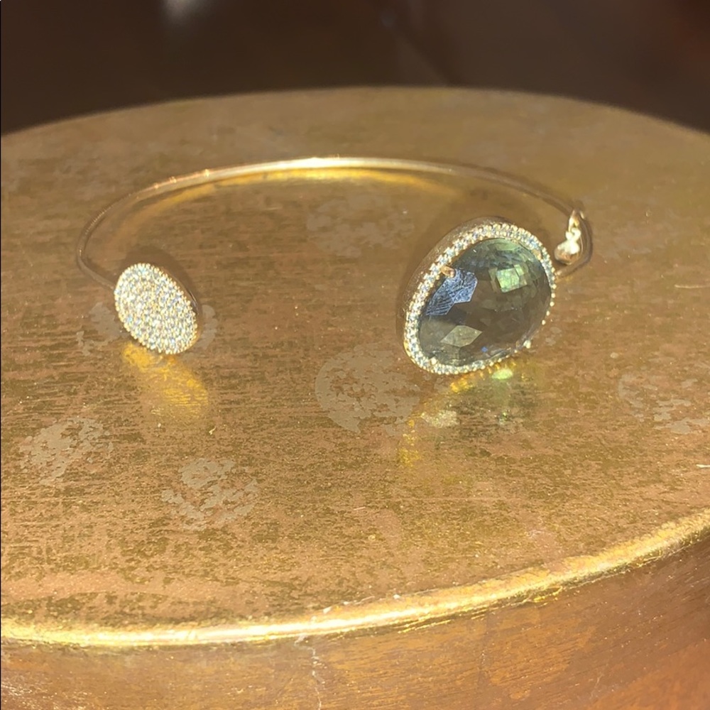 TAI “Glass with Pave Cuff Bracelet”